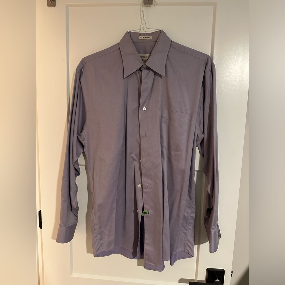 Pronto Uomo Non-Iron Light Purple Dress
Shirt Size 15.5 32/33